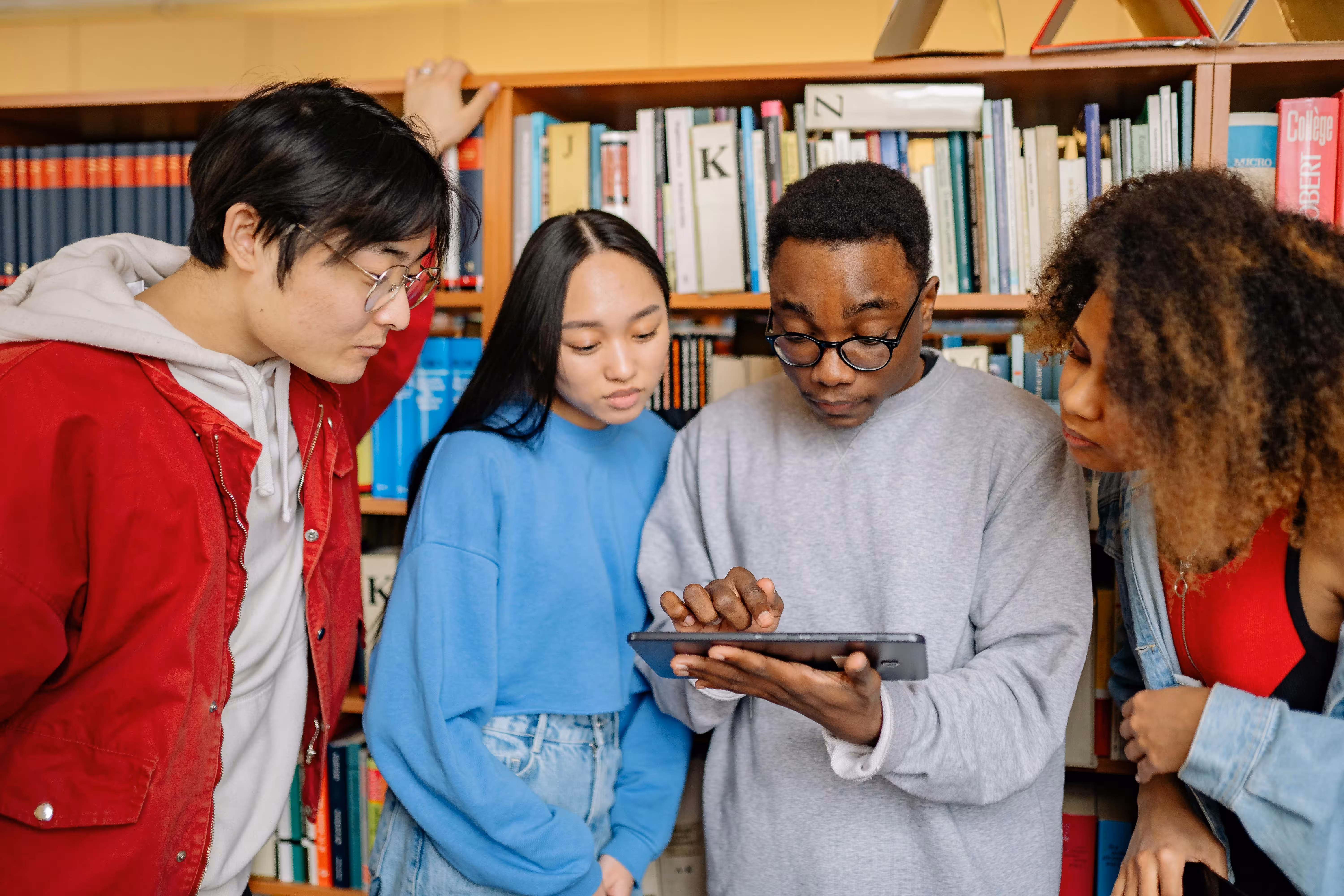 Diverse students participating in a group workshop